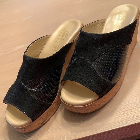 Women’s Schuhsalon Marco Italian platform open toe clogs Eu 40 US size 9.5 New - Picture 4 of 8